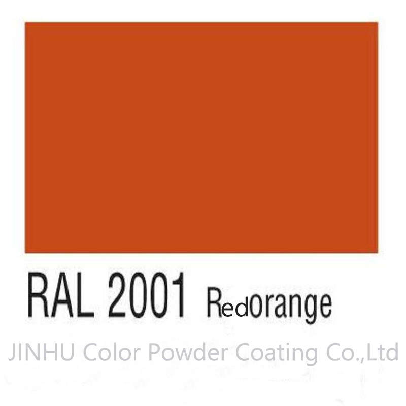 고열 RAL 2001 계기를 위한 빨간 주황색 폴리에스테 분말 코팅